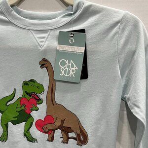 Boy - 7 - NWT Chaser Blue Long Sleeve Dino Love Tee